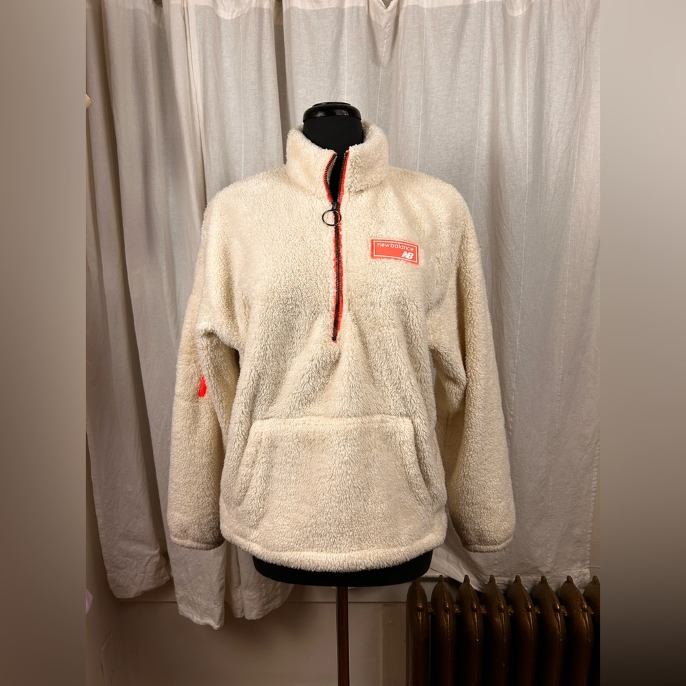 New Balance Cream Fleece Pullover